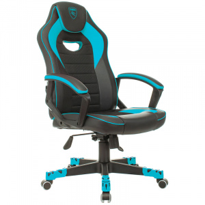 Игровое компьютерное кресло Zombie GAME 16, черный/голубой