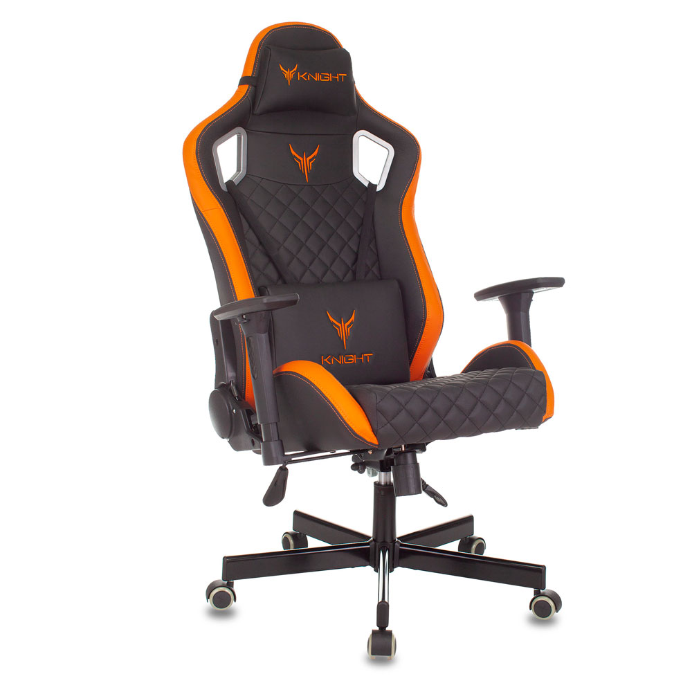 Игровое компьютерное кресло Knight Outrider, черный/оранжевый