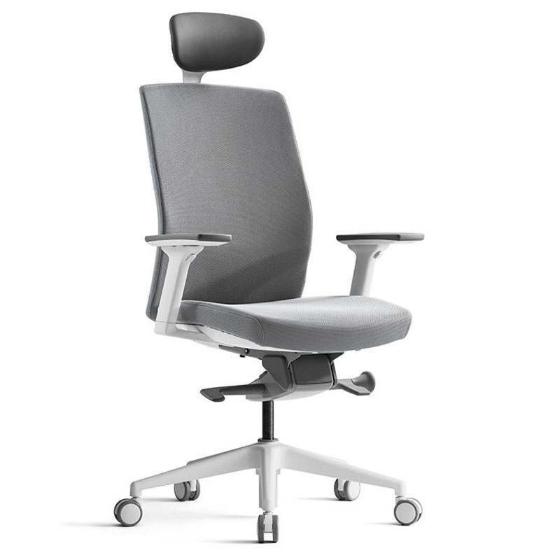 Кресло компьютерное Bestuhl J2, рама белая, серый
