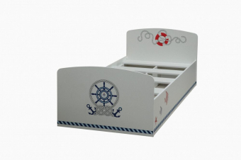 Кровать Лего-2 Кораблик (белый)