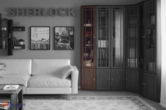 Sherlock 34 Шкаф для книг Орех шоколадный