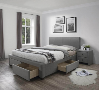 Кровать Halmar MODENA 3 (серый) 160/200