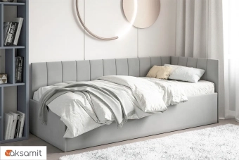 Кровать Мика с ПМ 90х200 универсальная Newtone Light GREY