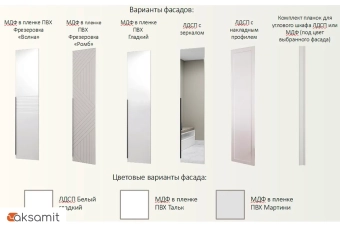 Гардеробная система Квадро без фасадов (Дуб вотан)