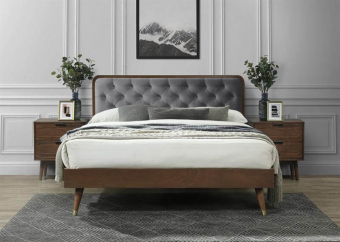Кровать Halmar CASSIDY (серый/орех) 160/200