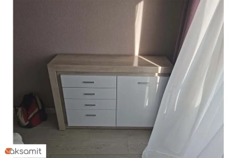 Комод Люмен 3 белый снег глянец
